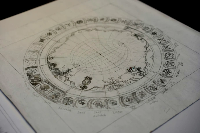 a drawing of a circle of life on a piece of paper