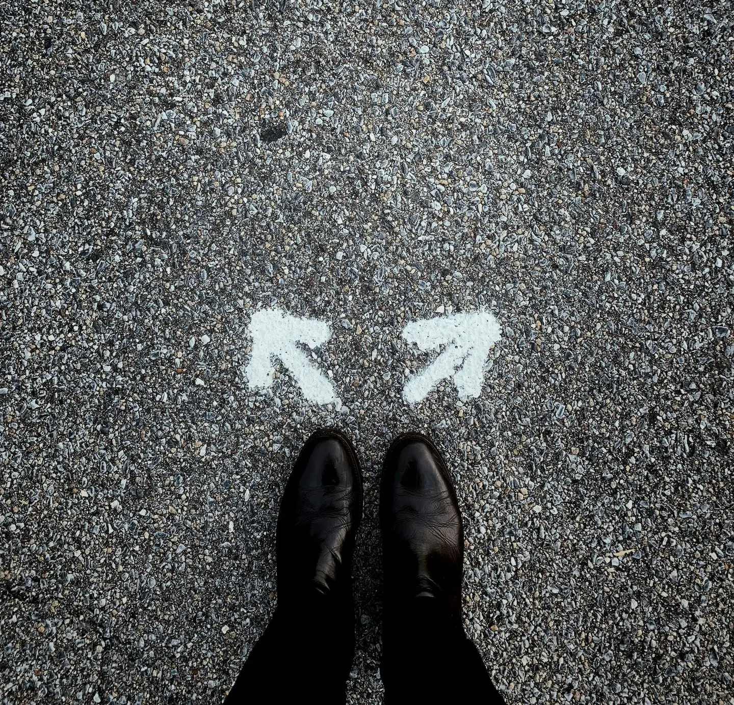 a person standing in the middle of a street